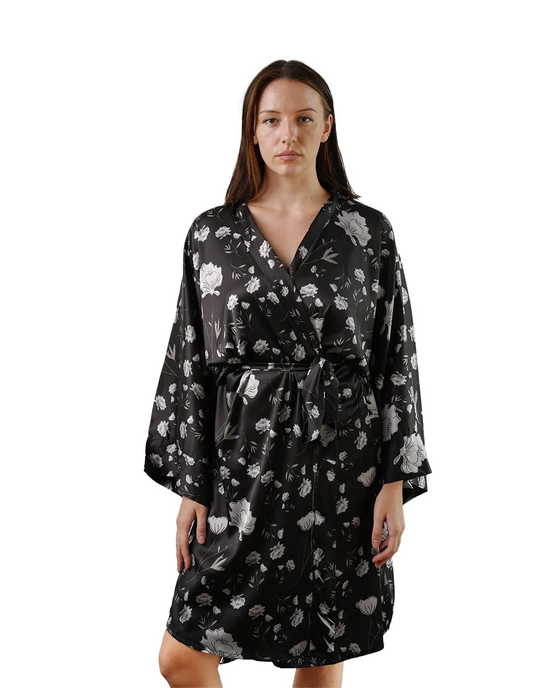 Midnight Muse – Silk Satin Robe