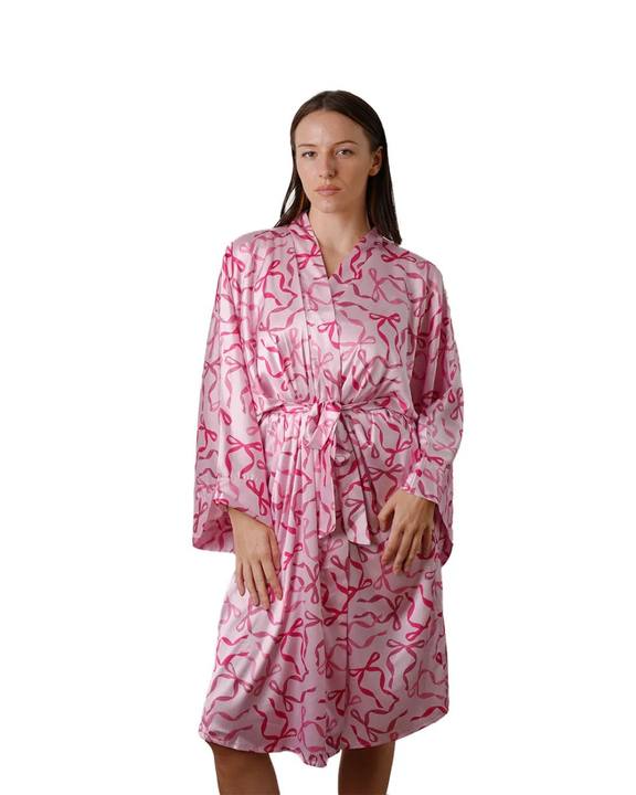 Miss Ribbons – Silk Satin Robe