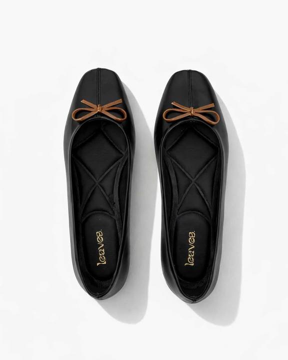 Bow Classic Ballet Flats – Black
