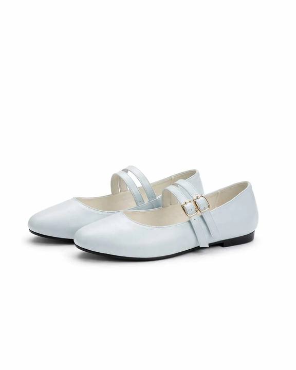 Double Strap Mary Jane Ballet Flats – Baby Blue