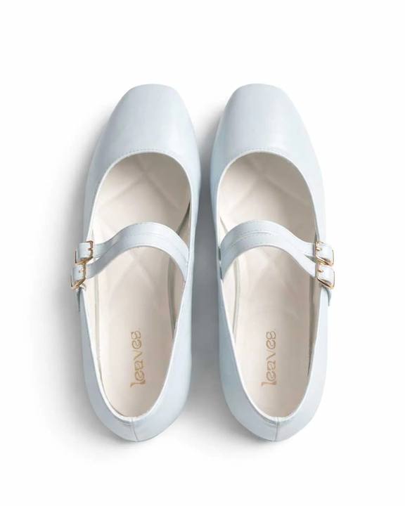 Double Strap Mary Jane Ballet Flats – Baby Blue
