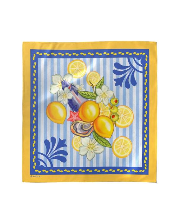 Amalfi Table – Silk Satin Summer Scarf