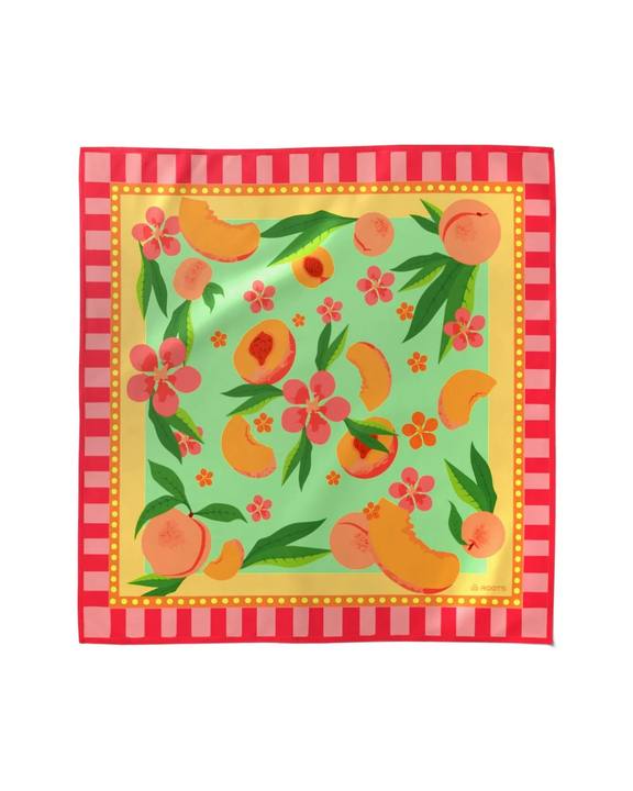 Peach Punch – Silk Satin Summer Scarf