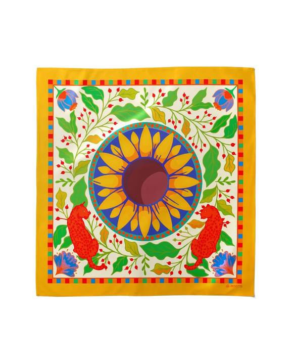 Wild Sun – Silk Satin Summer Scarf