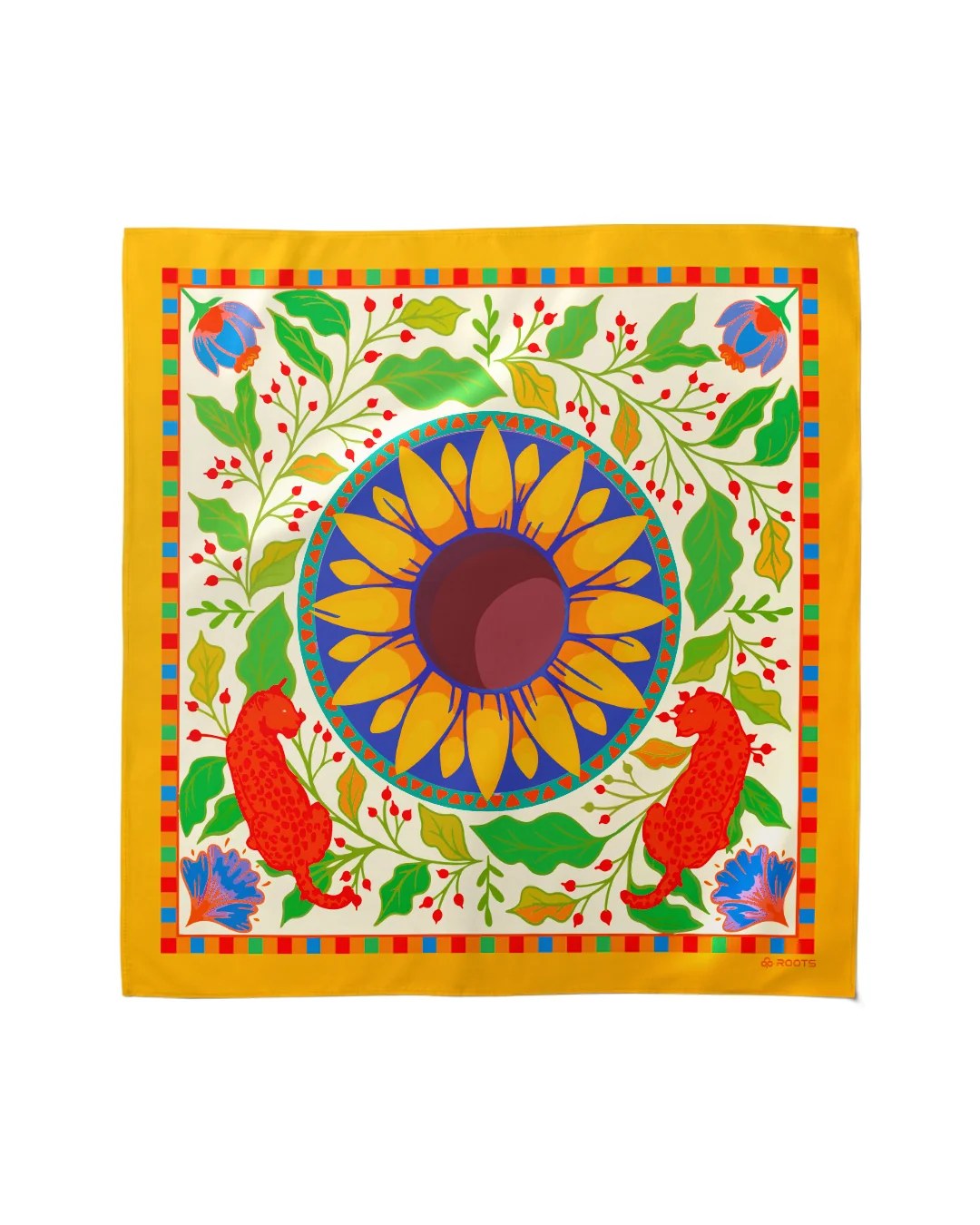 Wild Sun – Silk Satin Summer Scarf