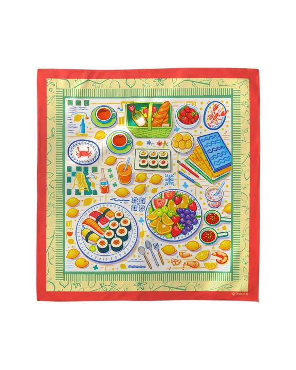 Brunch Club – Silk Satin Summer Scarf