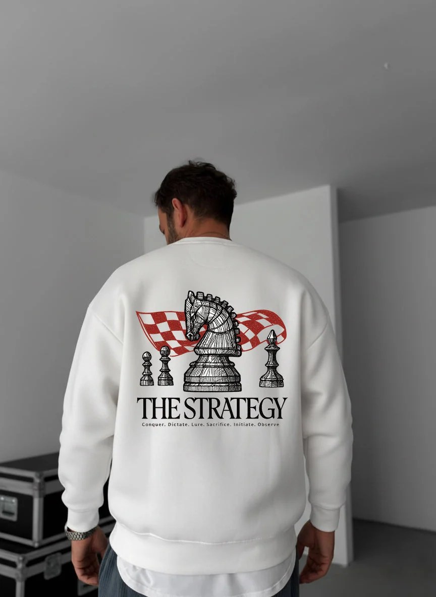 The Strategy Chess Crewneck - White