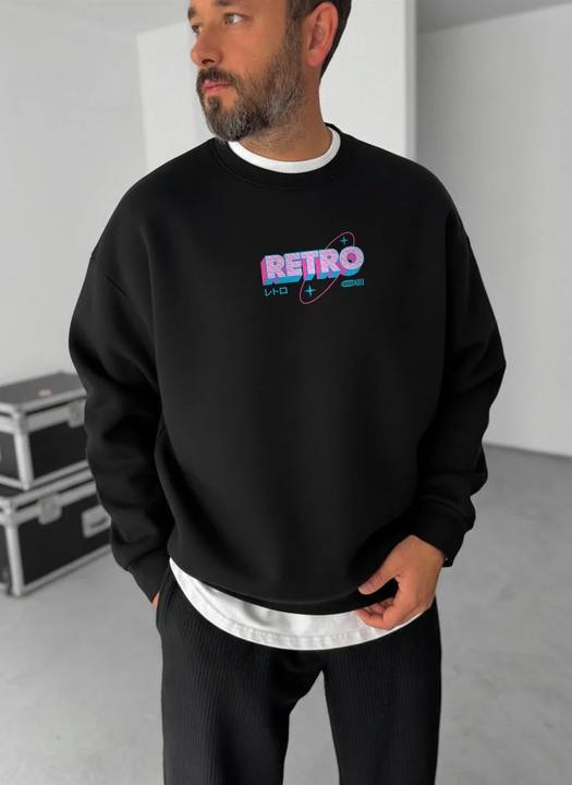 Retro Gaming Crewneck - Black