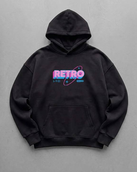 Retro Gaming Hoodie - Black