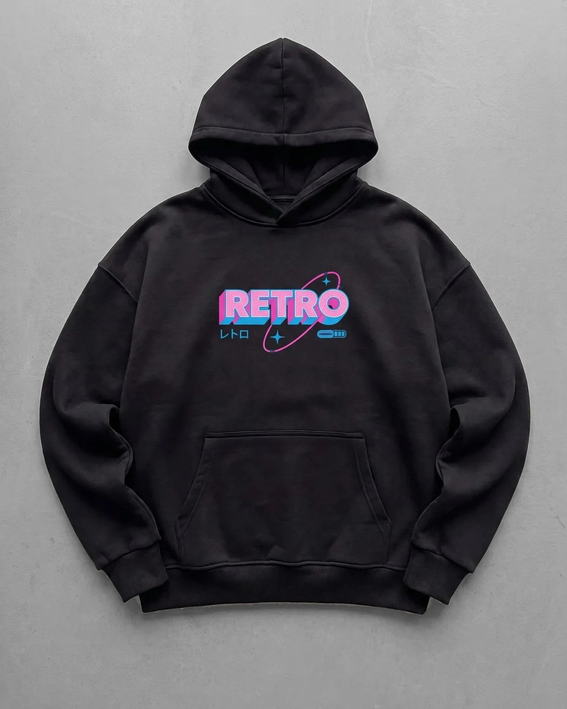 Retro Gaming Hoodie - Black