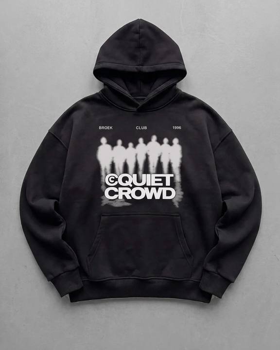 Quiet Crowd Club Hoodie - Black
