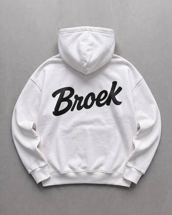 Broek Signature Hoodie - White