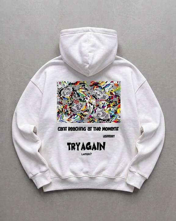 Off-White "Try Again" Printed Oversize Hoodie