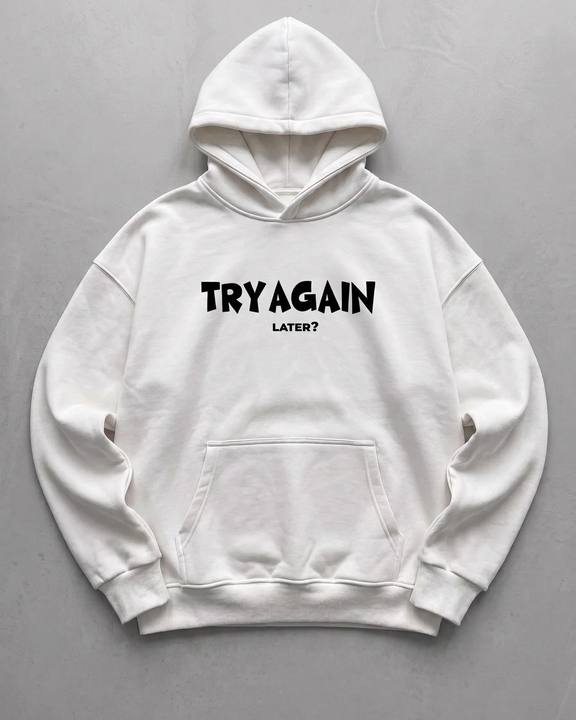 Off-White "Try Again" Printed Oversize Hoodie