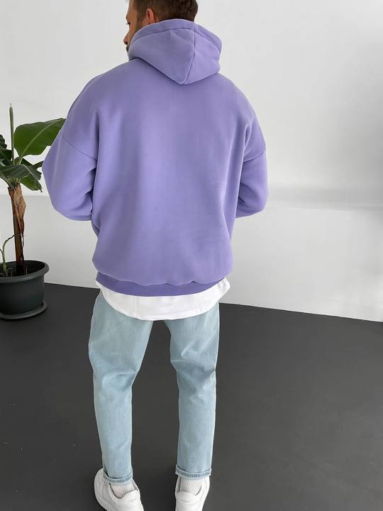 Purple "Racing" Printed Oversize Hoodie