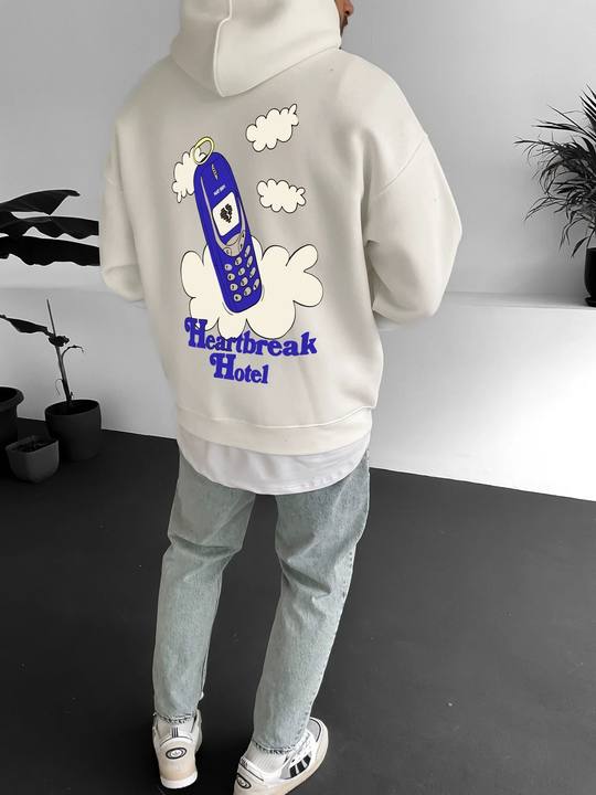 Off-White "Heartbreak" Printed Oversize Hoodie