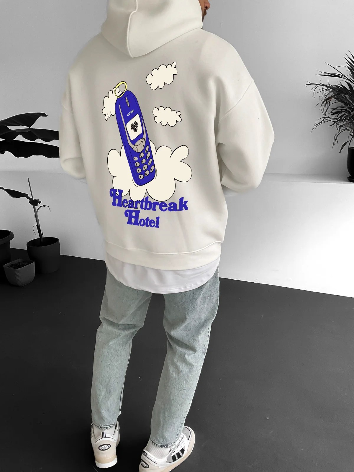 Off-White "Heartbreak" Printed Oversize Hoodie