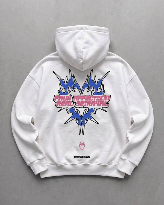 Off-White "Affection" Printed Oversize Hoodie