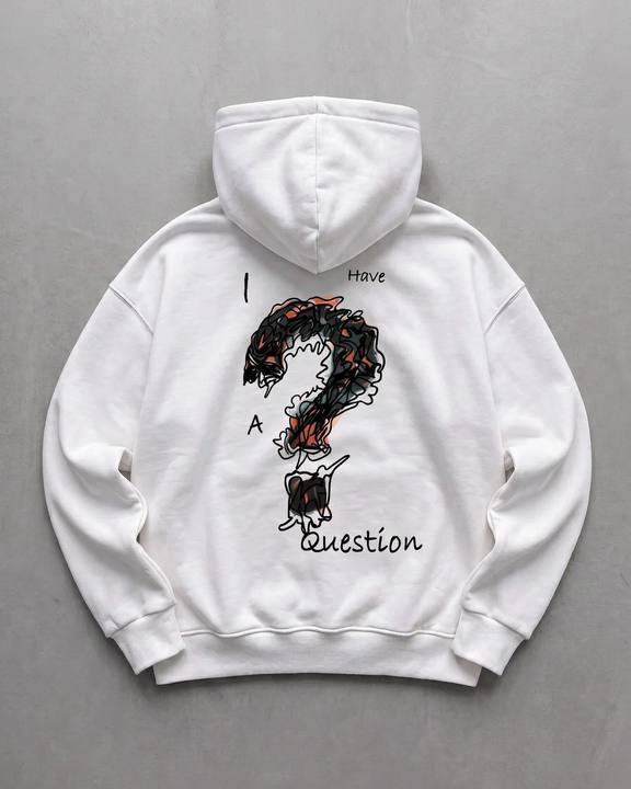 Off-White "Question" Printed Oversize Hoodie