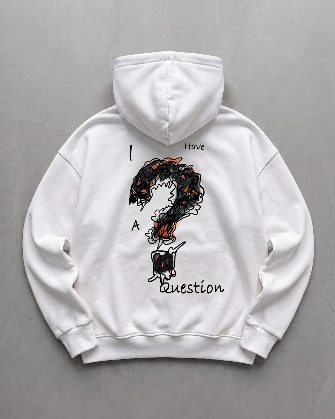 Off-White "Question" Printed Oversize Hoodie
