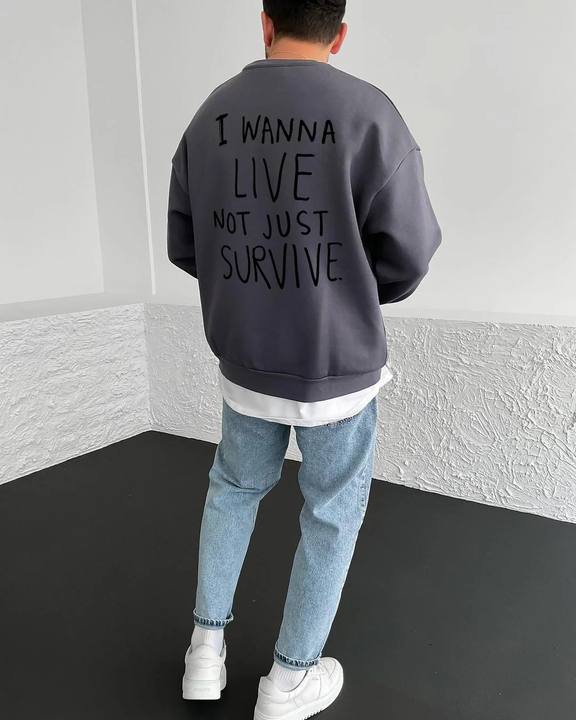Smoked "Vibrant" Printed Oversize Sweatshirt