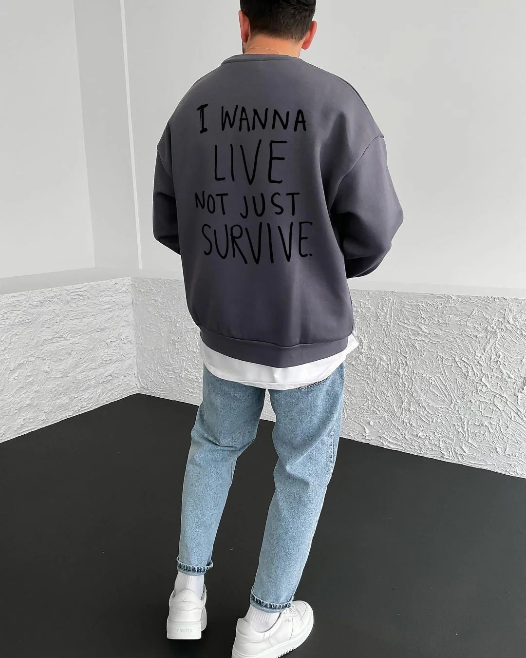 Smoked "Vibrant" Printed Oversize Sweatshirt