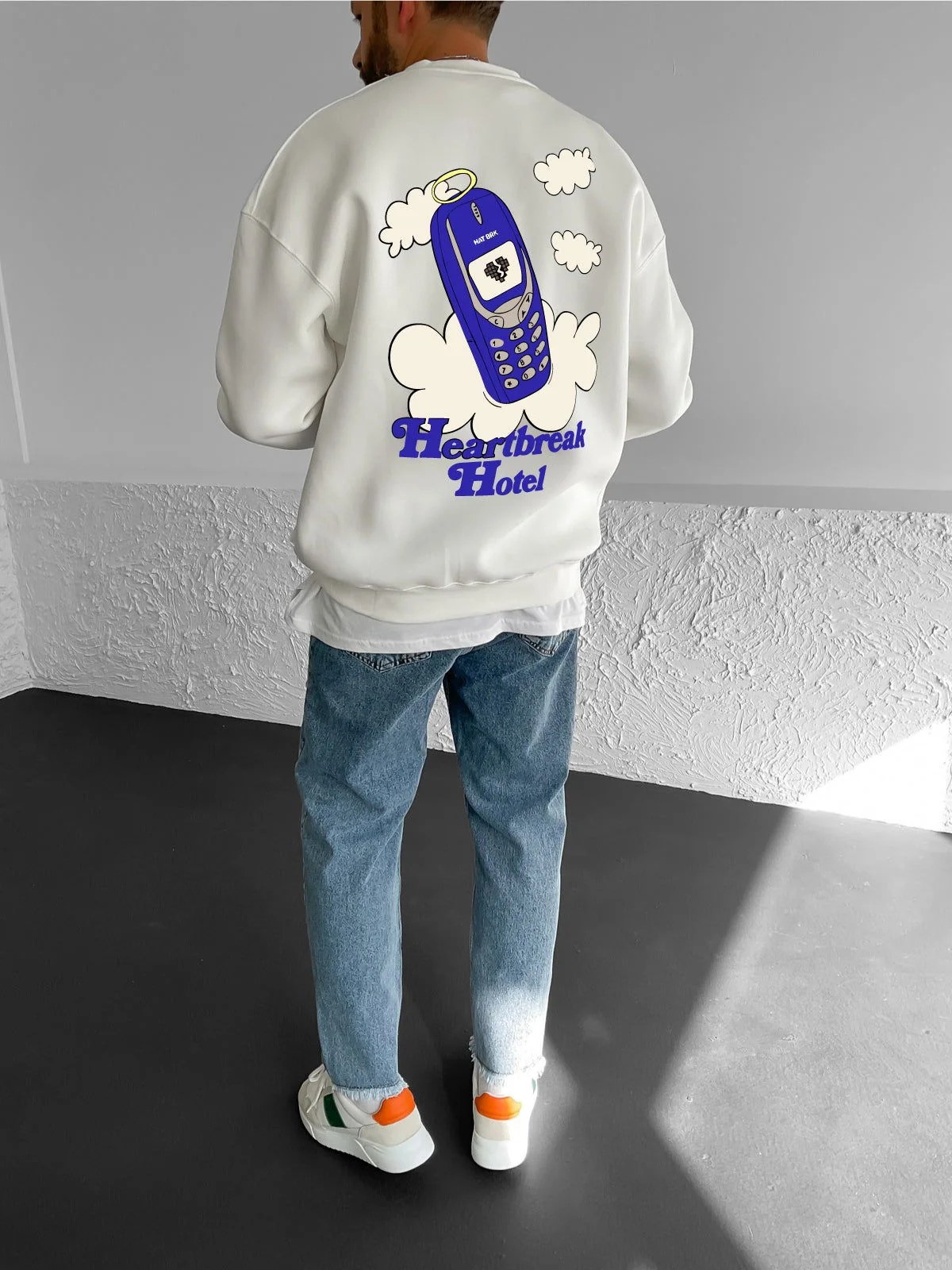 Off-White "Heartbreak" Printed Oversize Sweatshirt
