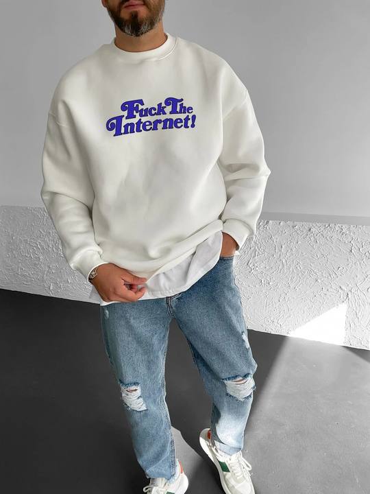 Off-White "Heartbreak" Printed Oversize Sweatshirt