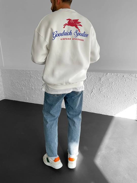 Off-White "Good Rich" Printed Oversize Sweatshirt