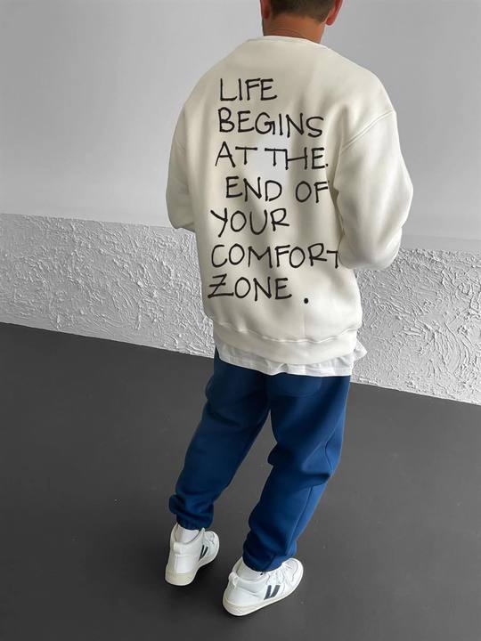 Off-White "Life" Printed Oversize Sweatshirt