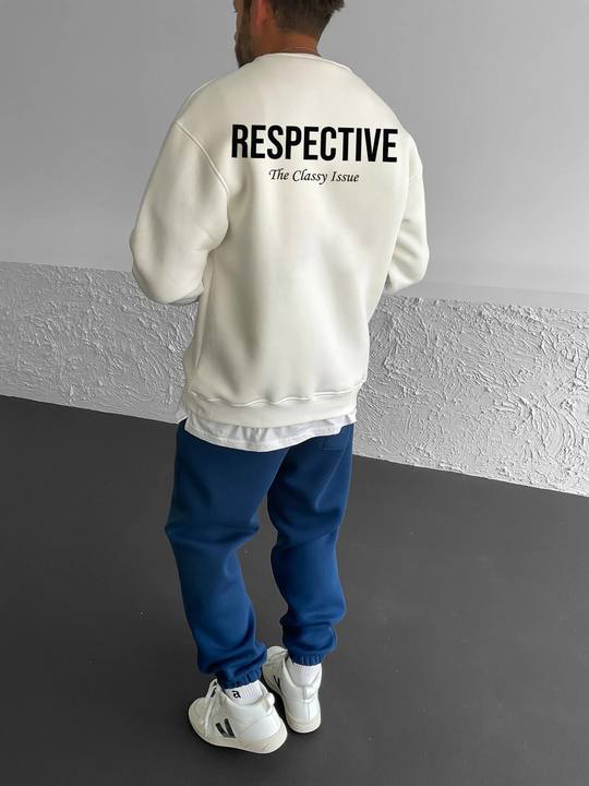 Off-White "Respective " Printed Oversize Sweatshirt