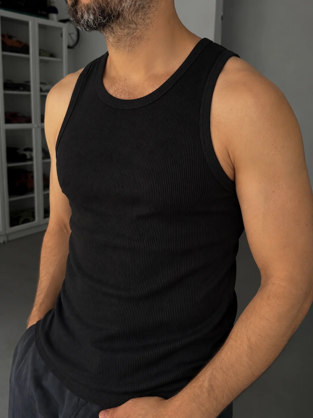 Ribbed Tank Top - Black