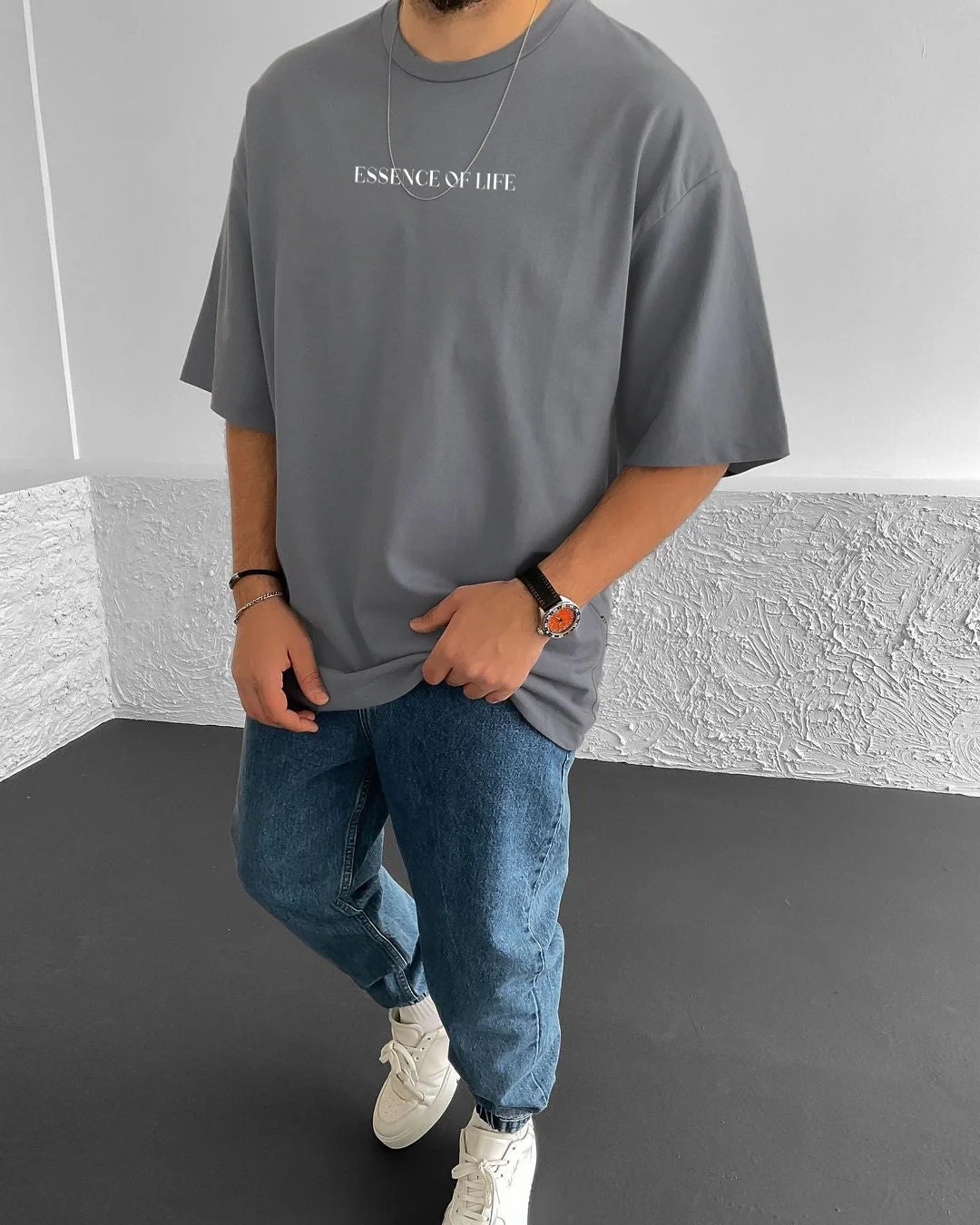 Smoked Essence Printed Oversize T-Shirt