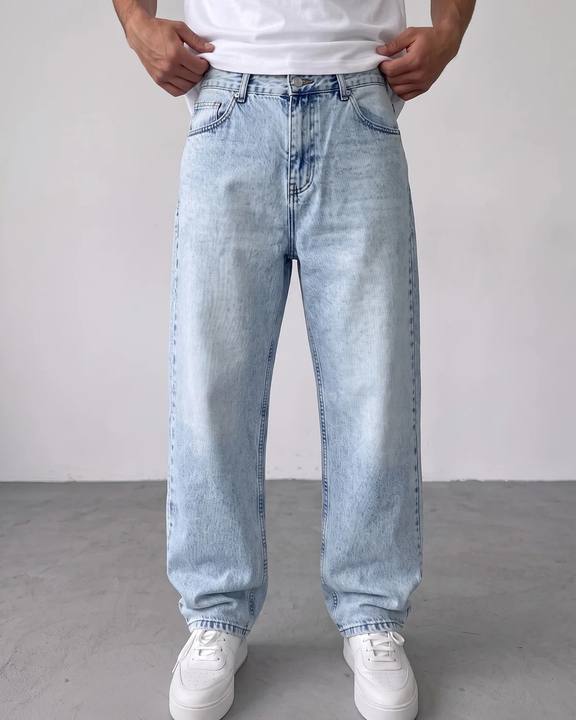 Light Blue Relaxed Fit Denim Jeans