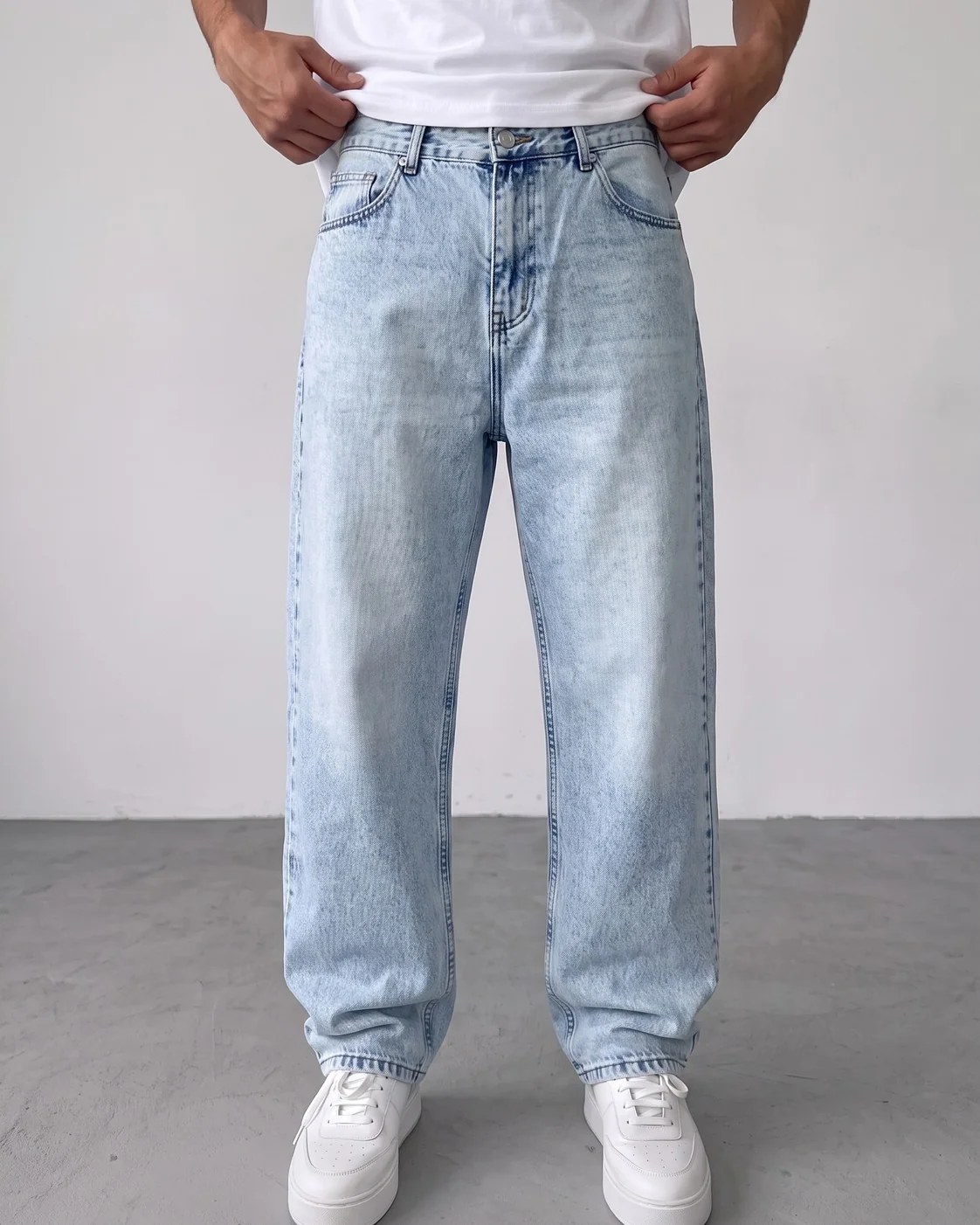 Light Blue Relaxed Fit Denim Jeans