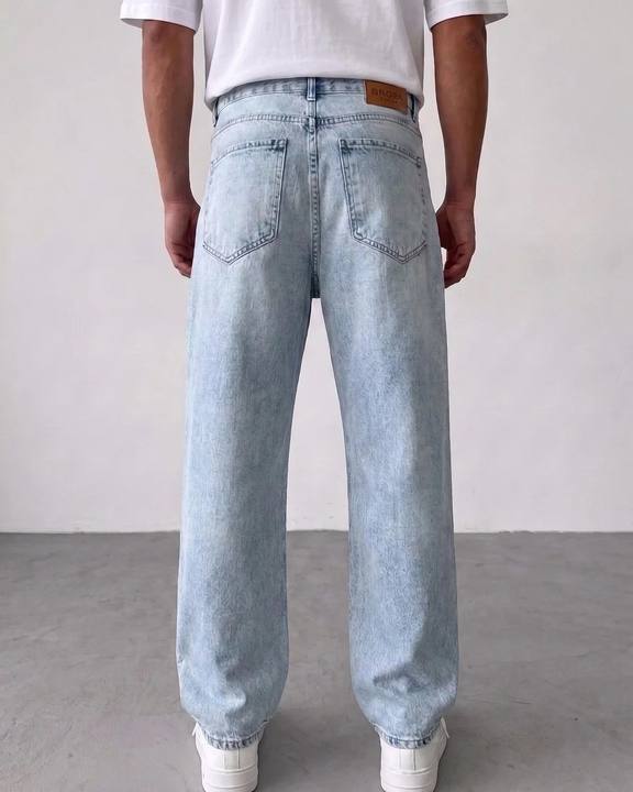 Light Blue Relaxed Fit Denim Jeans