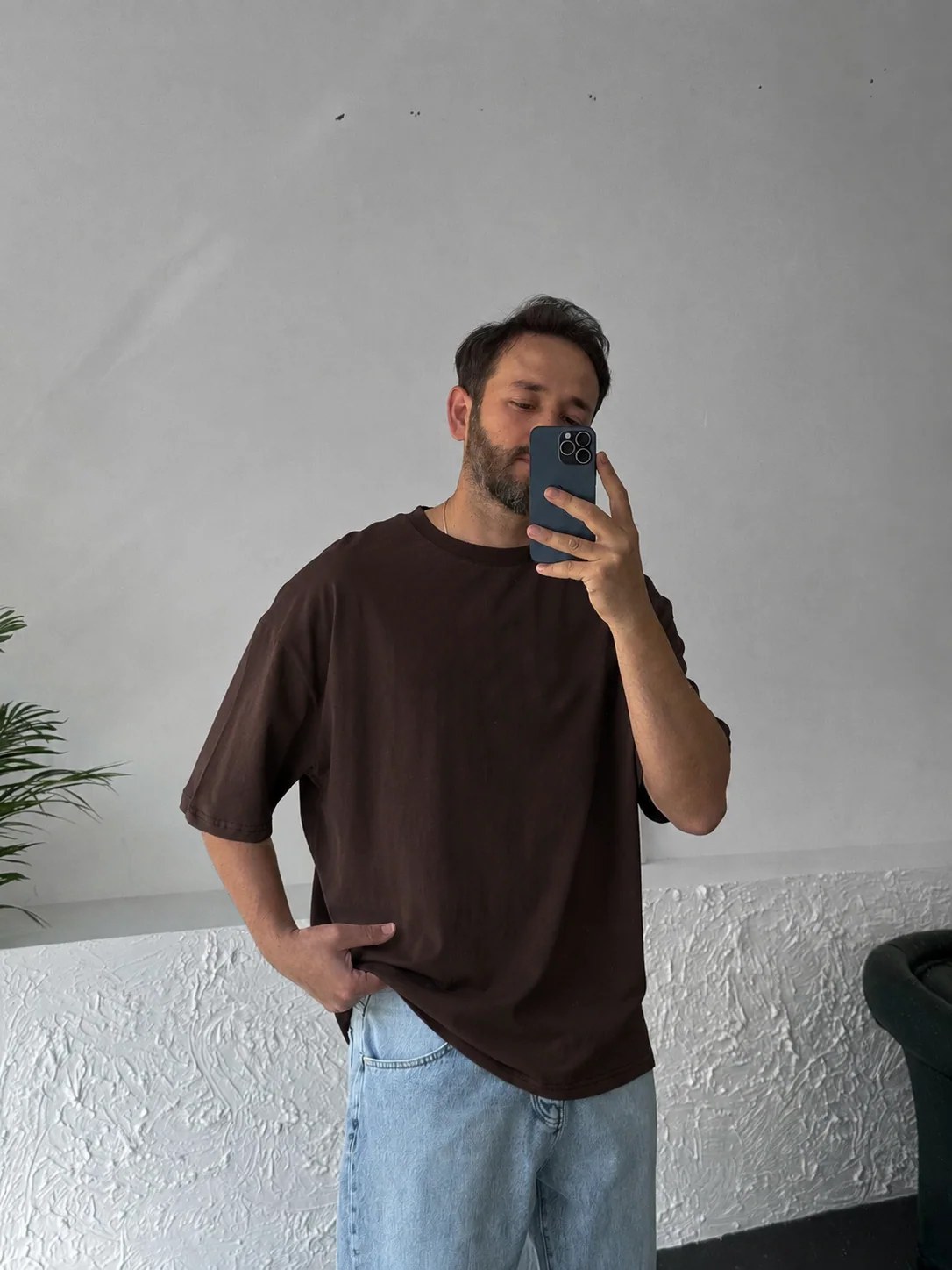 Premium Brown Basic Oversize T-Shirt