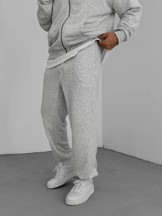 Gray "PM" Printed Summer Sweatpants