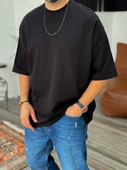 Premium Black Basic Oversize T-Shirt