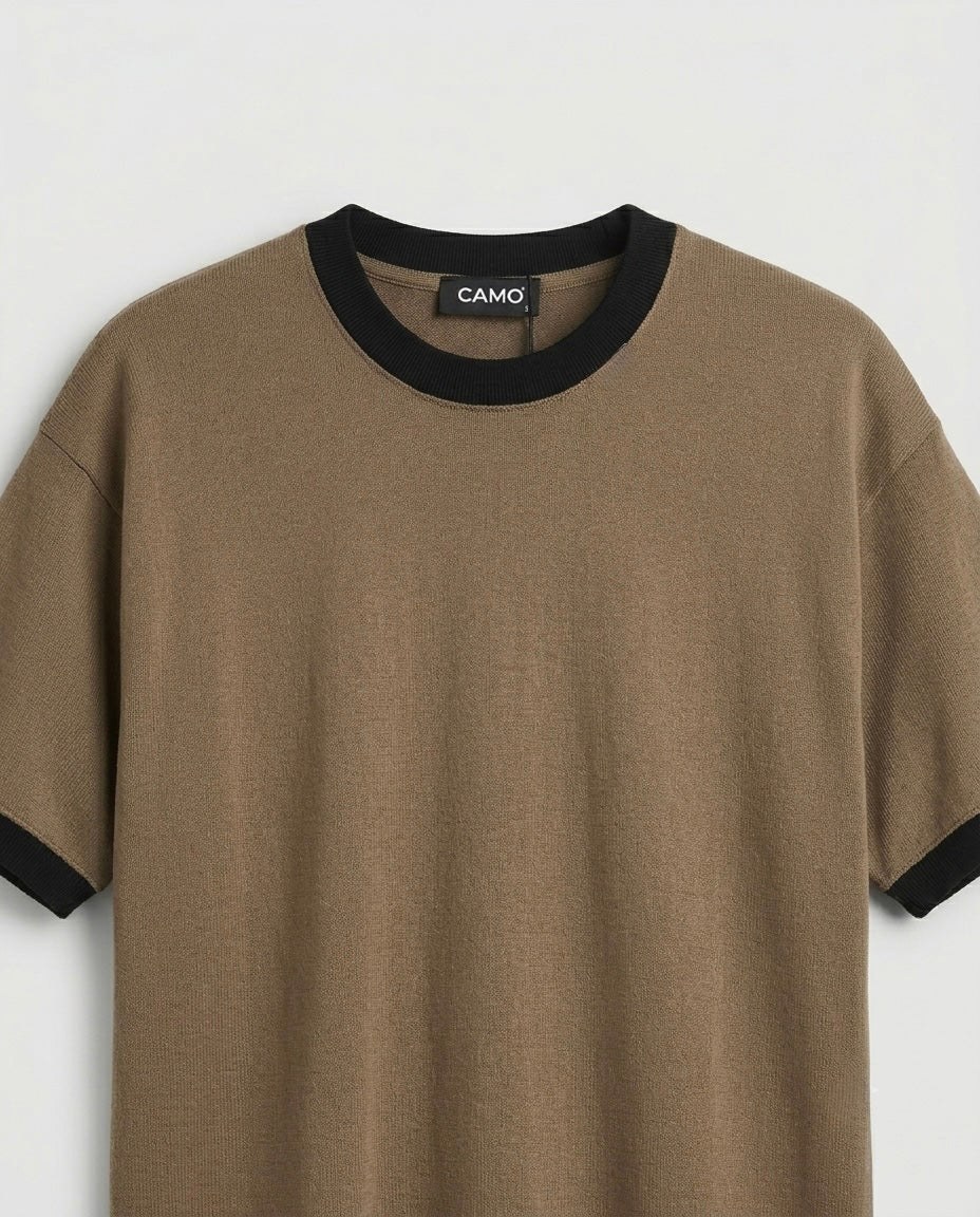 Knitted Ringer T-Shirt