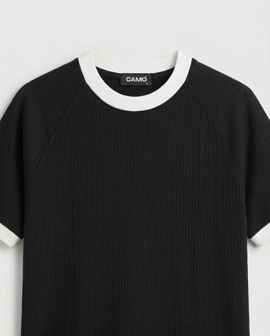 Knitted Ringer T-Shirt