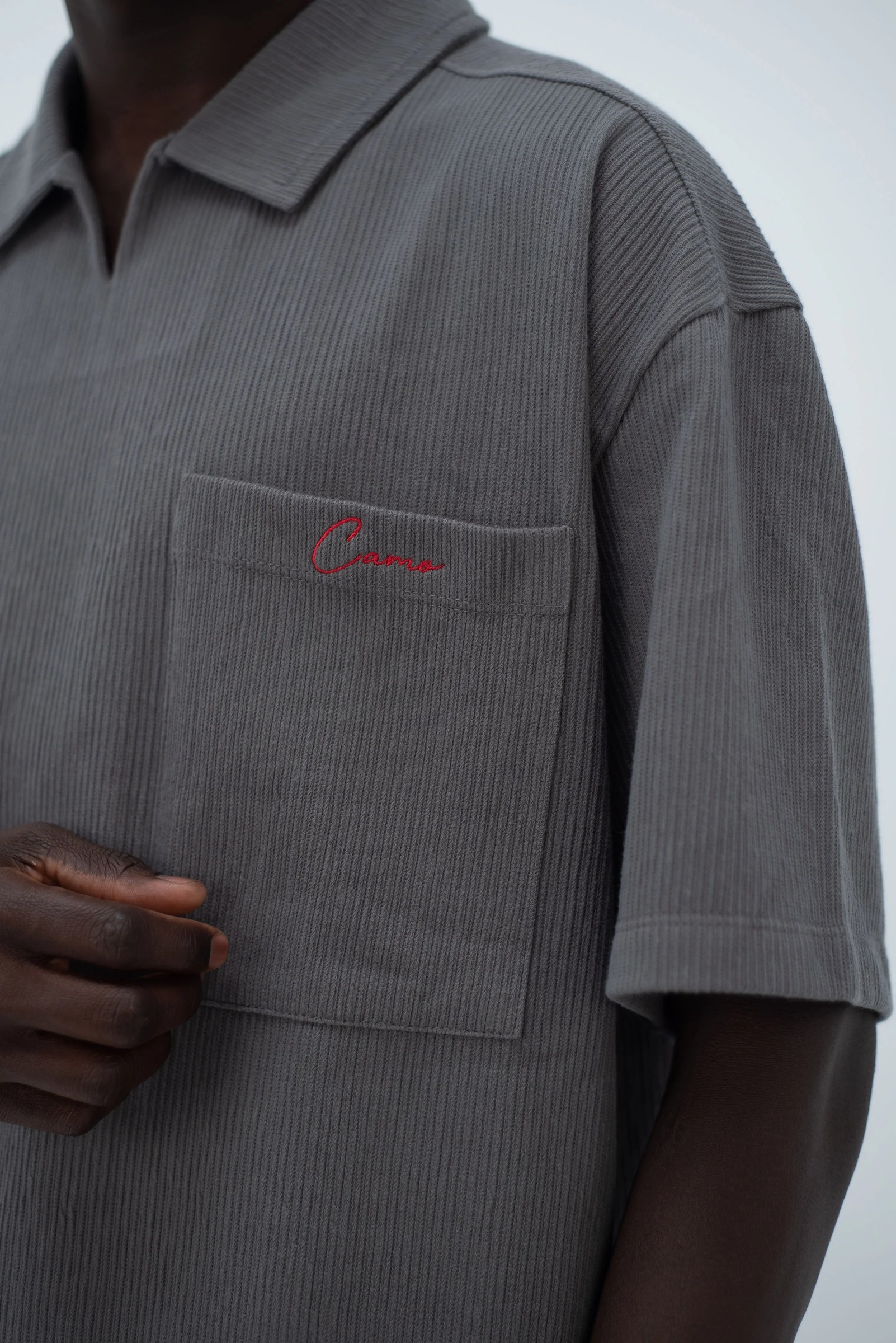 Charcoal Grey Co-Ord Polo Set