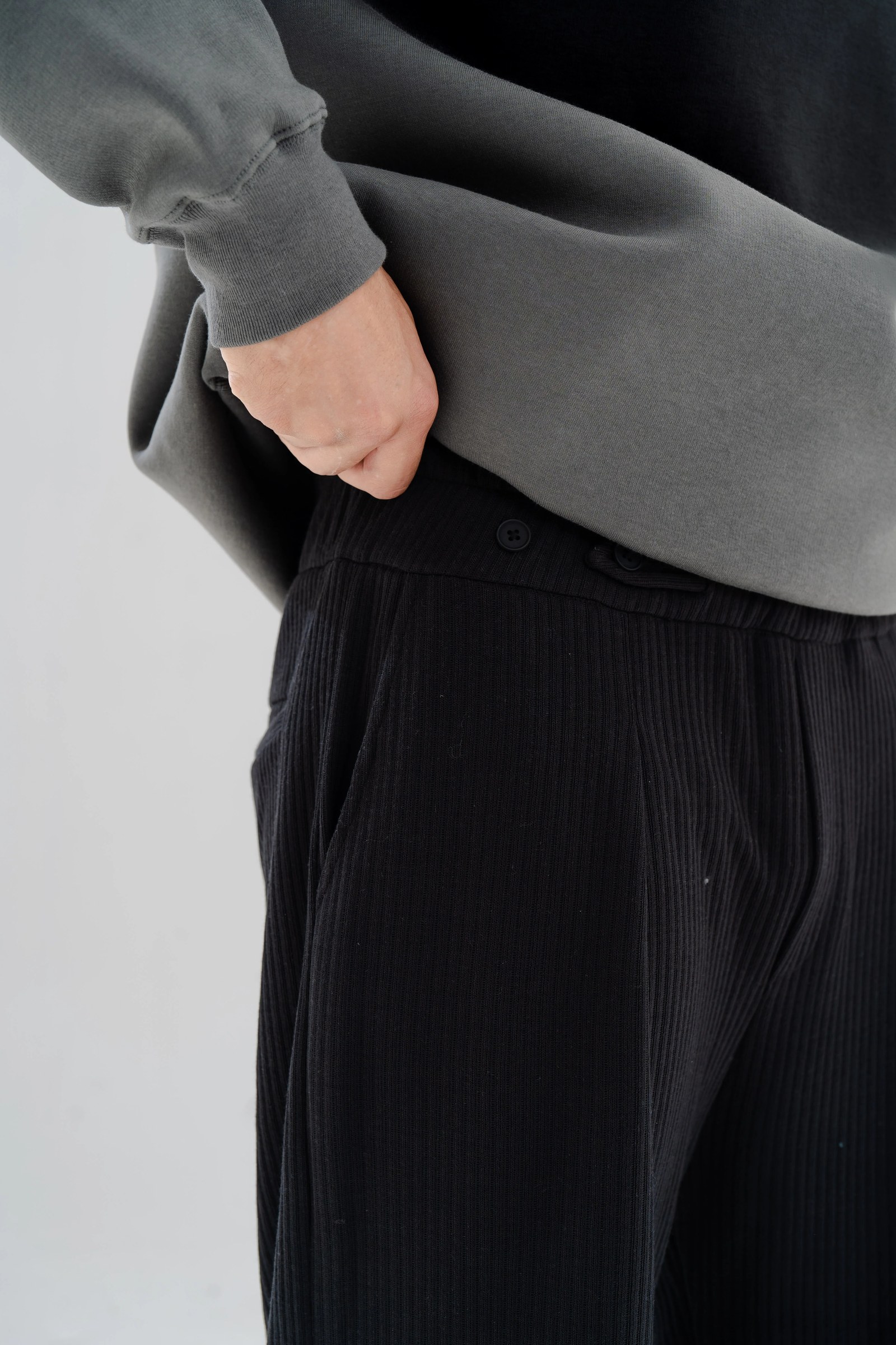 Black Off Duty Knit Pants
