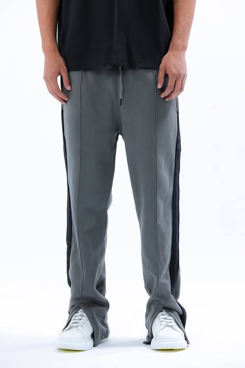 Charcoal Grey Dual-Tone Sweatpants