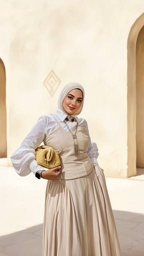 Linen Skirt Suit