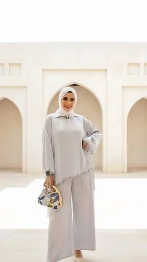 Satin Beaded Fringe Suit
