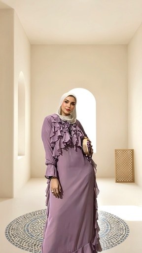 Cascade Ruffle dress
