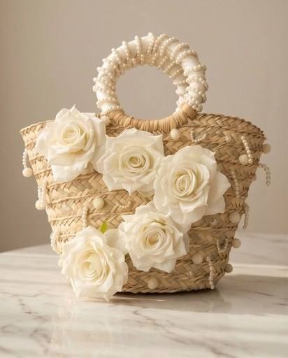 Floral Beach Bag