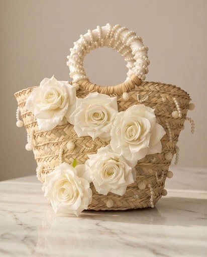 Floral Beach Bag