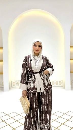 Guipure Detailed Linen Suit